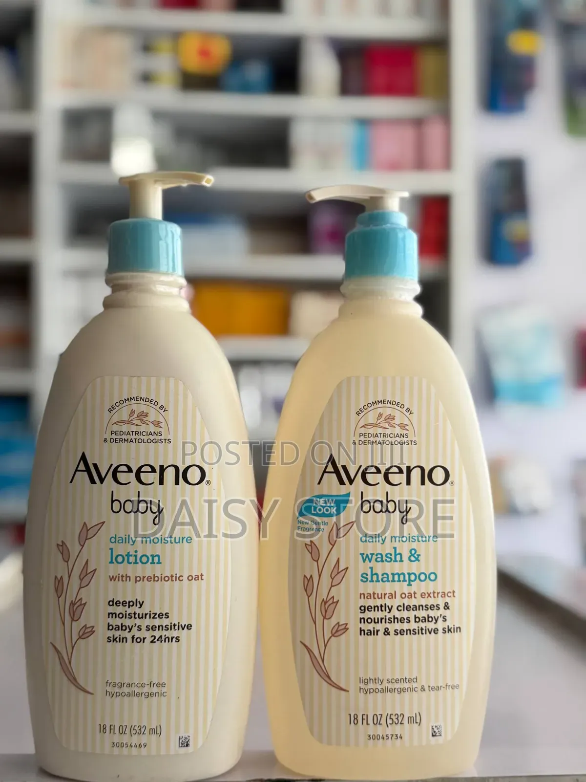 Aveeno Baby Daily Moisture Lotion & Wash/Shampoo (532ml)