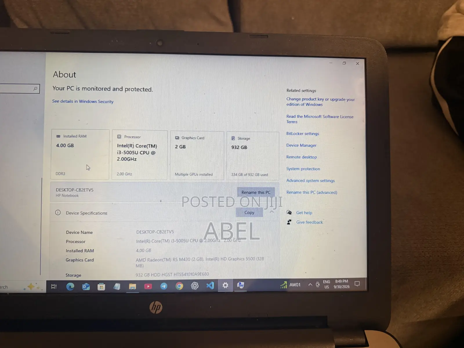 Laptop HP Stream Notebook 4GB Intel Core i3 HDD 1T