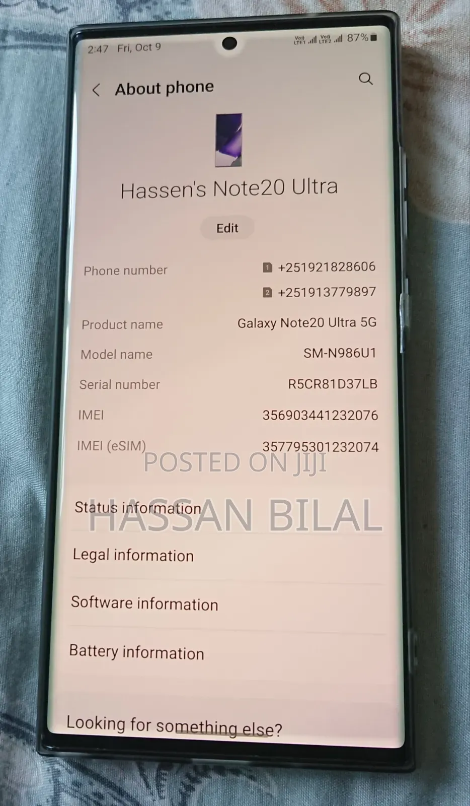 Samsung Galaxy Note 20 Ultra 5G 128 GB Black
