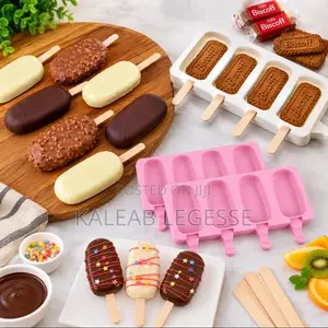 4 Cavities Brick Popsicles Mold