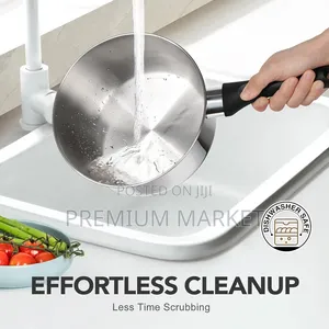Saucepan Stainless Steel Set 6-Piece የወጥ መስሪያ እና ማቅረቢያ