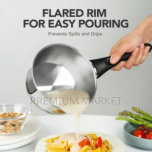 Saucepan Stainless Steel Set 6-Piece የወጥ መስሪያ እና ማቅረቢያ
