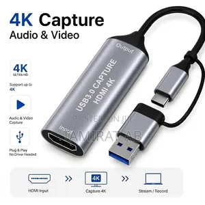 ​4K Type-C & USB 3.0 Capture Card for Live Streaming,Gaming,Camera