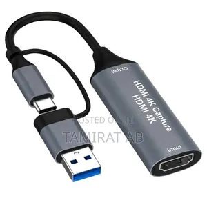 ​4K Type-C & USB 3.0 Capture Card for Live Streaming,Gaming,Camera