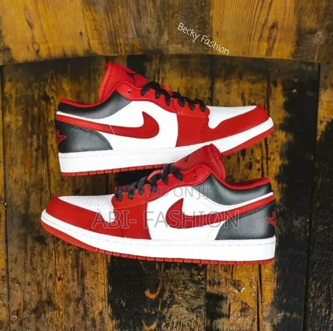 Nike Air Jordan 1 Low “Gym Red and Black” Shoes – Classic Style