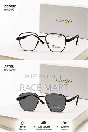 Cartier Square Wing-Detail Eyeglasse