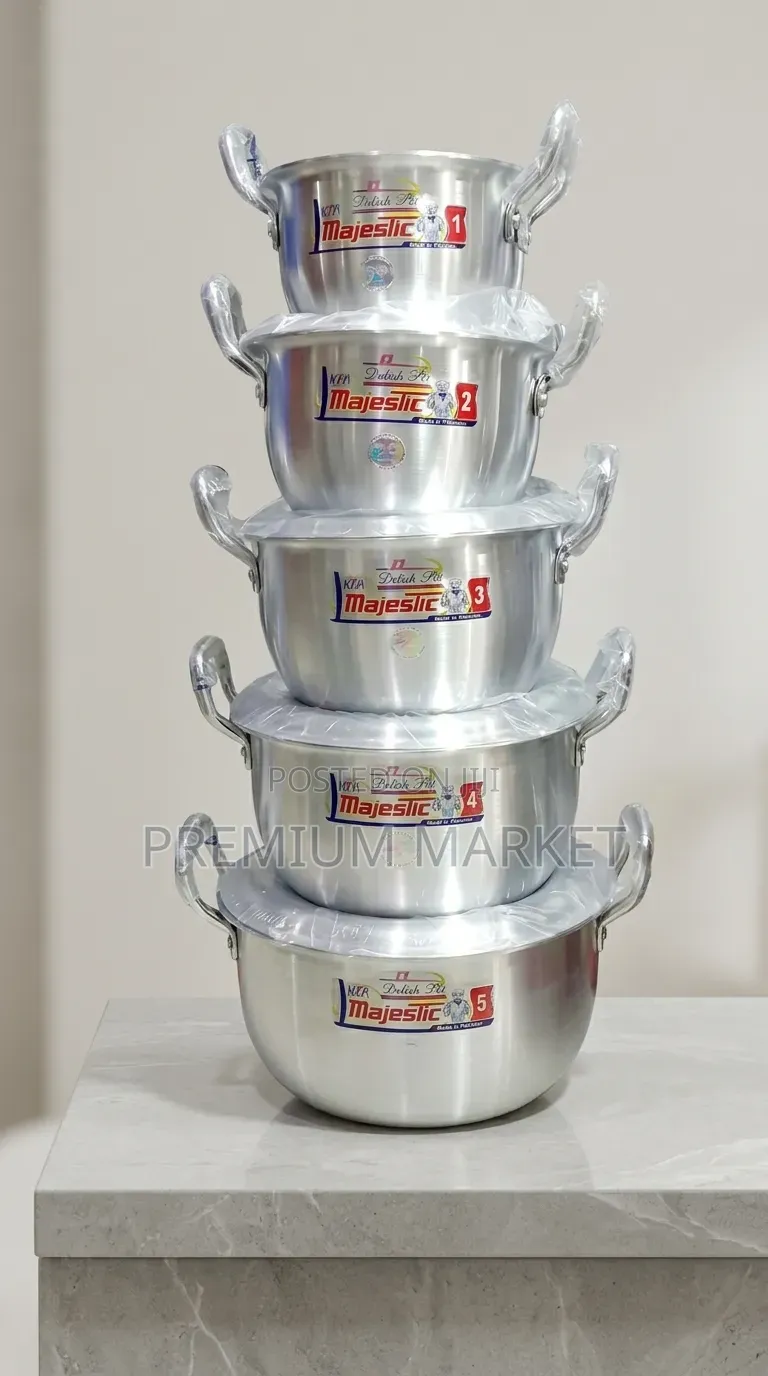 Majestic Original Cookware 10 Piece የፓኪስታን ኦራጅናል ማጂስቲክ ድስት ባለ 5 ደረጃ