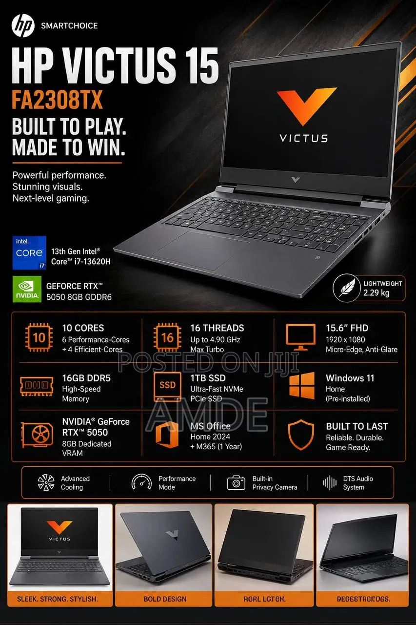 New Laptop HP Victus 15 16GB Intel Core i7 SSD 1T