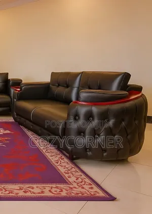 Awesome 8 Seaters Full Leather Sofa to Order Instantly. ሌዘር ሶፋ