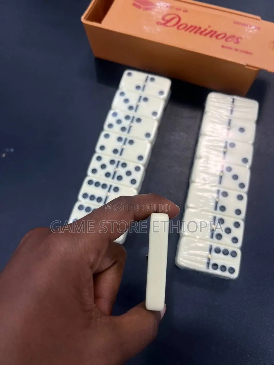 ፕሮፌሽናል ሴራሚክ ዶሚኖስ Ceramic Dominoes Game | Thick|black Dot |Set of 28