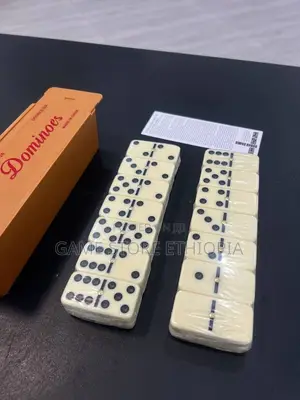 ፕሮፌሽናል ሴራሚክ ዶሚኖስ Ceramic Dominoes Game | Thick|black Dot |Set of 28