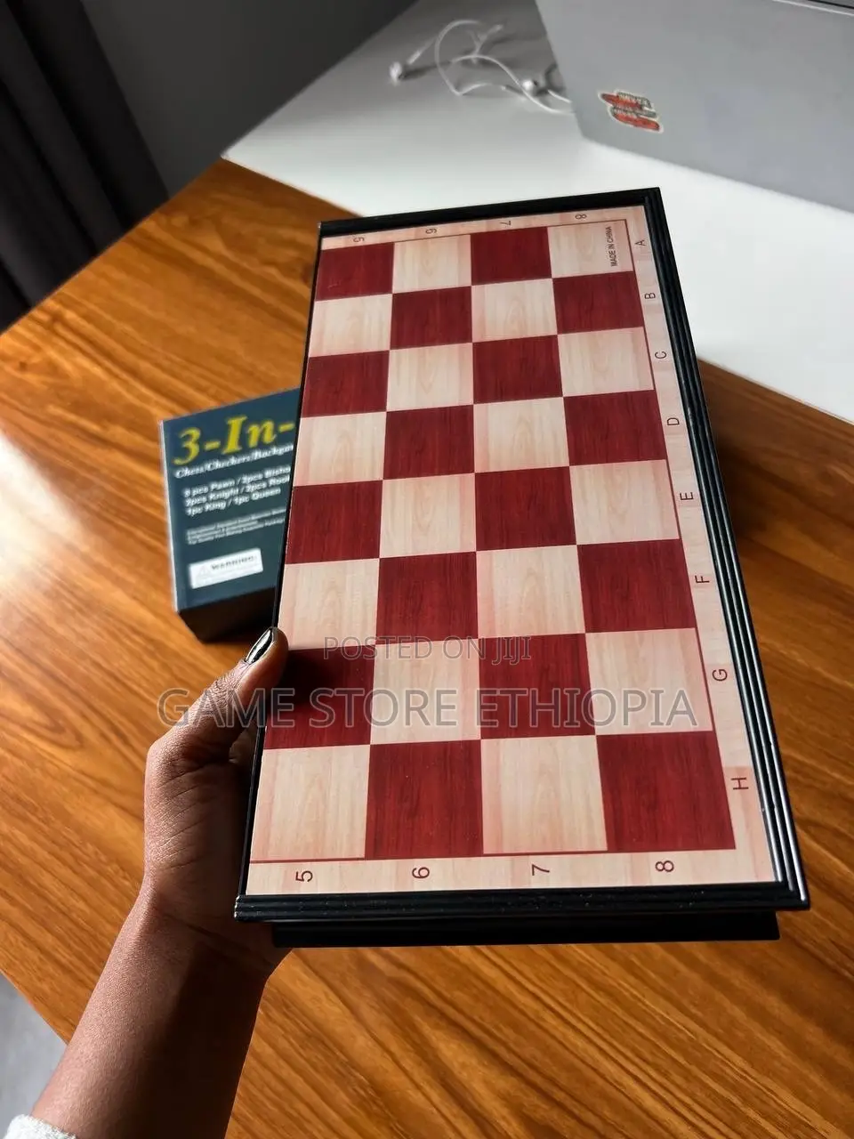 3በ1 ጨዋታ ማግኔቲክ ቼዝ + ዳማ +ባክጋመን 3in1 Magnetic Chess Checkers Backgammon
