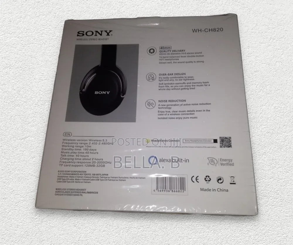 Sony WH-CH820 Headset – Premium Sound Experience.