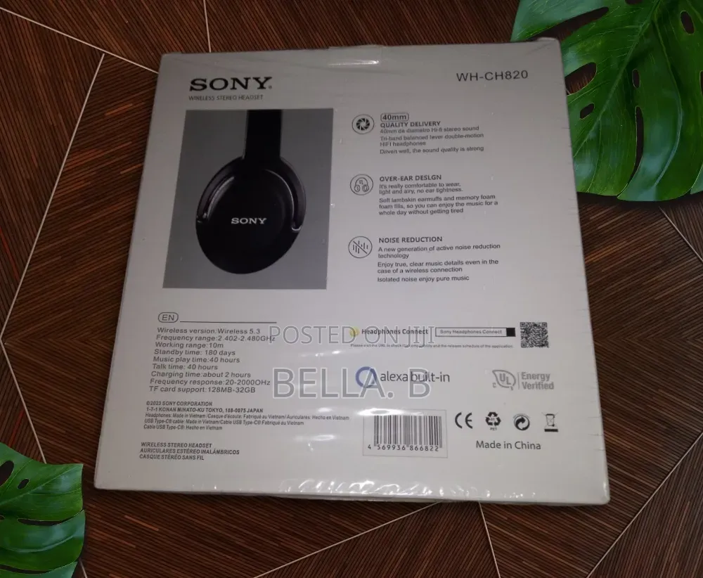 Sony WH-CH820 Headset – Your Daily Audio Partner.
