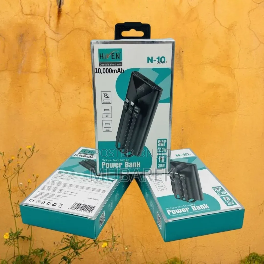 Hiven N-10 10000mAh | باور بانك 10,000 ملي أمبير