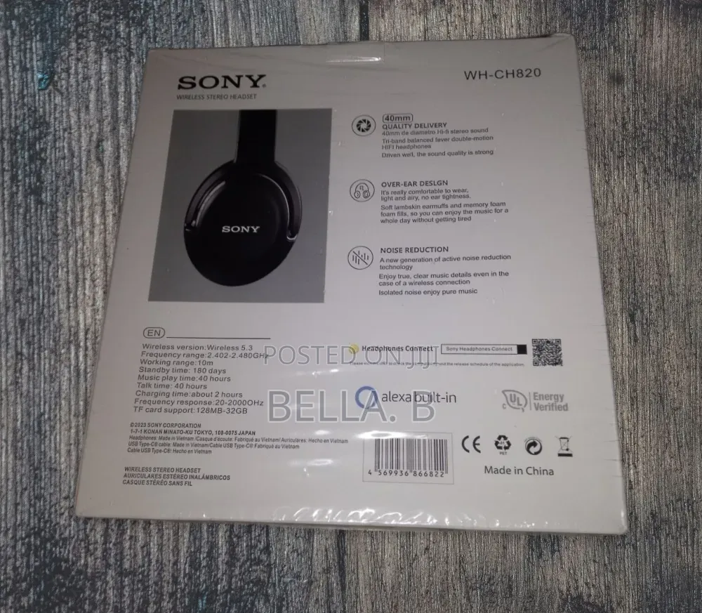 Sony WH-CH820 Headset – A Fashionable Tech Accessory.