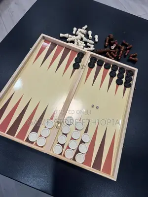3in1Wooden Chess+ Checkers + Backgammon 3በ1 ቼዝ + ዳማ +ባክጋመን 50cm X 50cm