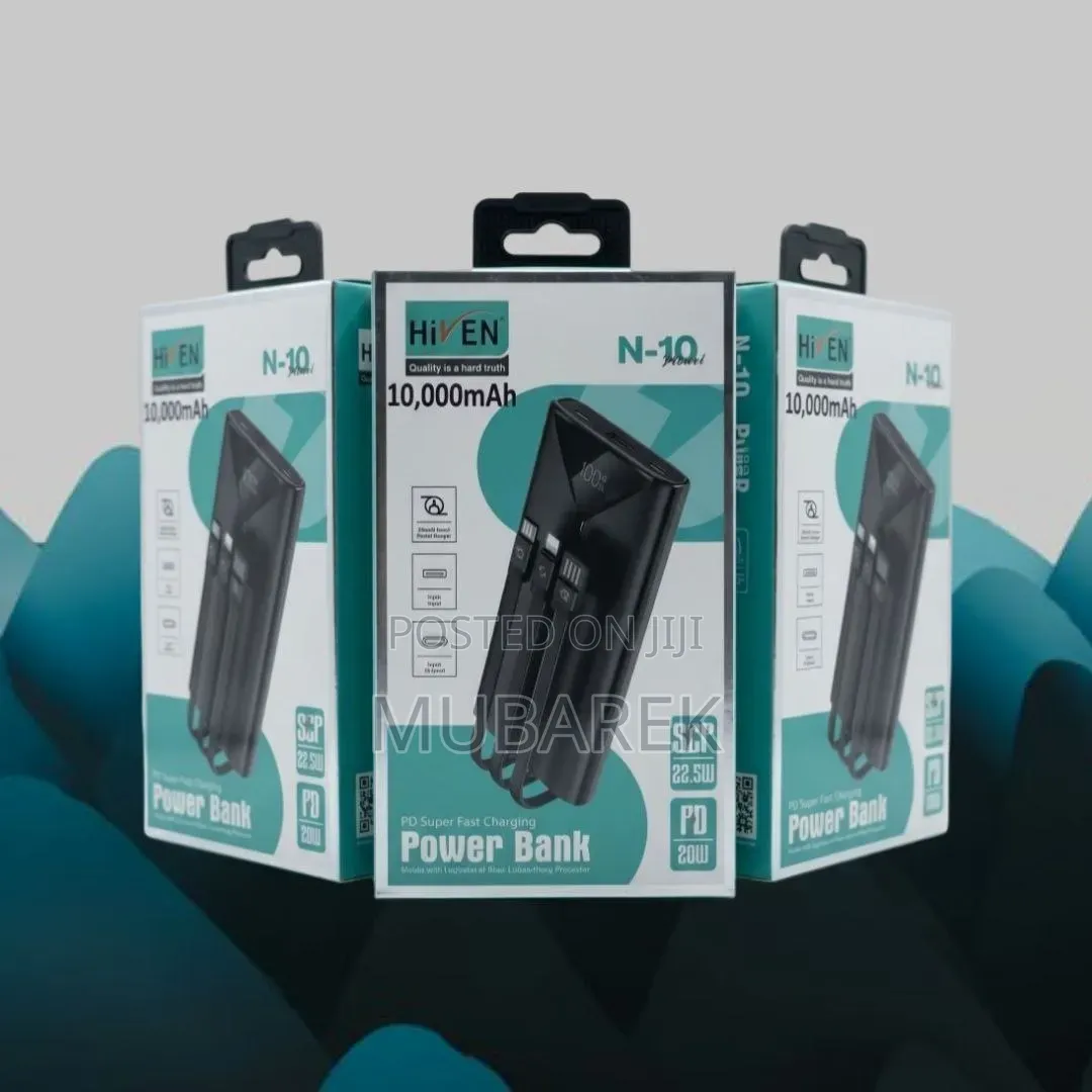 Built-in Cables Power Bank | باور بانك بأسلاك مدمج