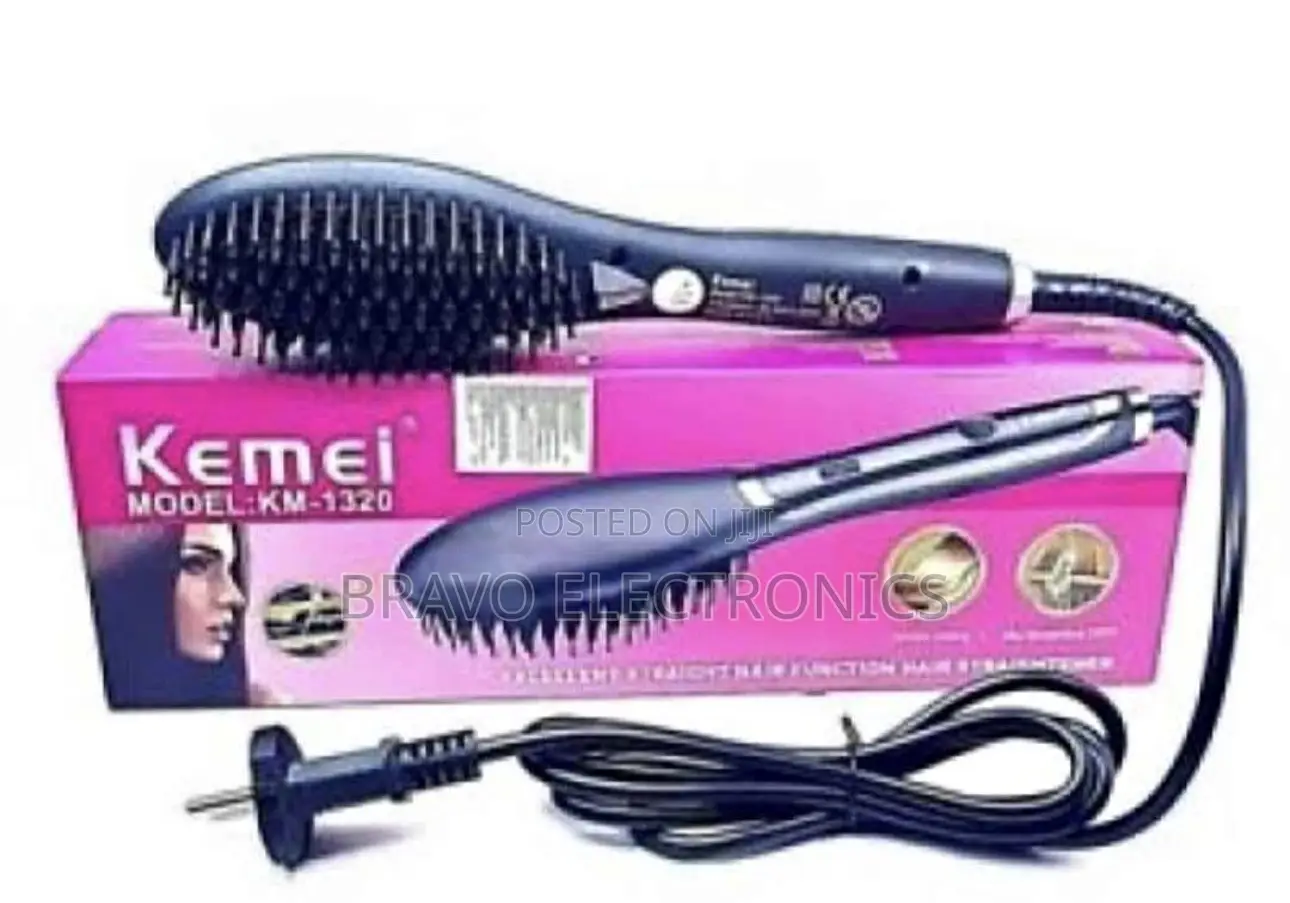 Kemei Hair Straightener Brush KM-1320 for Styling Hair