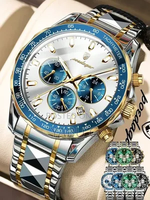 POEDAGAR Brand Fashion Business Sports Waterproof Luminous Date Watch
