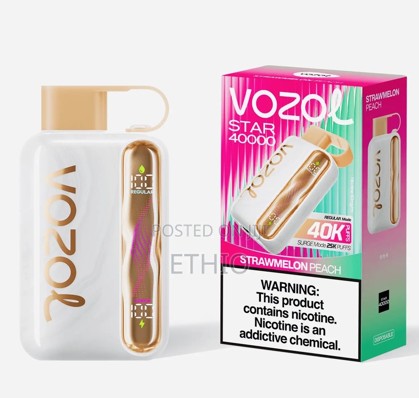 Vozol Star Stromelon Peach 40000 Puffs