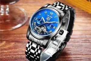 TEVISE Mens Mechanical Automatic Watch, Stainless