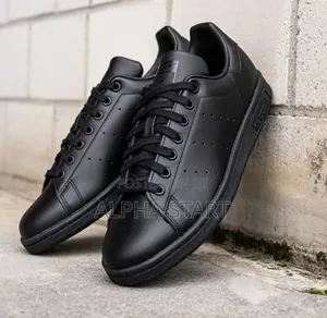 Adidas Stan Smith Full Black High Master Quality Shoes Made in Vietnam