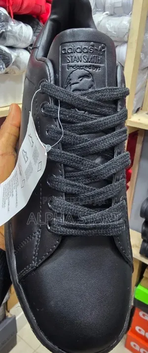 Adidas Stan Smith Full Black High Master Quality Shoes Made in Vietnam