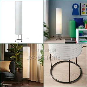 Floor Lamp, White/Black