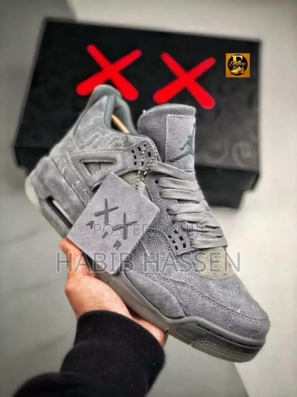 Air Jordan 4 Retro KAWS "Cool Grey, Black "