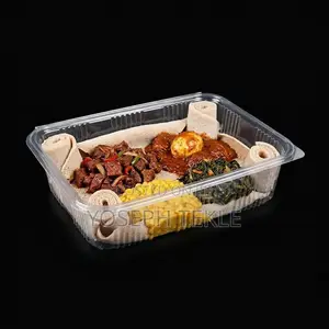 1250cc ፈሳሽ የማያፈስ የፕላስቲክ የምግብ ማሸጊያ (Takeaway Container)