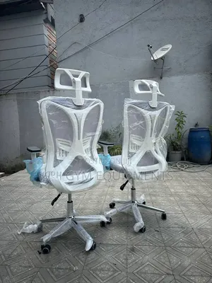 Brand New Gray Executive Office Chair With Headrest Adjustable & Swive