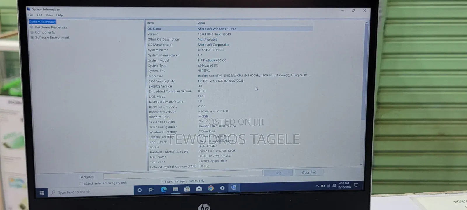 New Laptop HP 430 G6 8GB Intel Core i5 SSD 512GB