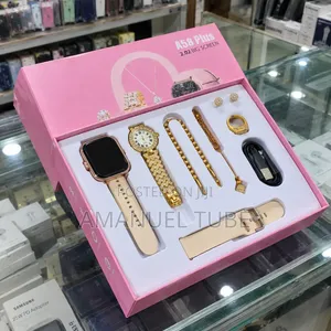 A58 Plus 7-in-1 Ladies Smartwatch and Jewelry Gift Set