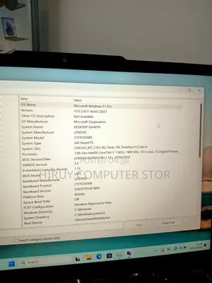 New Laptop Lenovo ThinkPad X13 Gen 4 16GB Intel Core i7 SSD 512GB