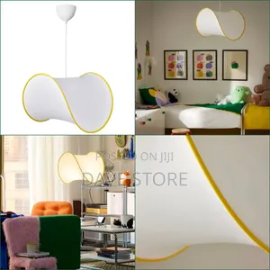 Pendant Lamp, 45Cm White/Yellow