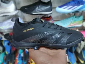 Adidas Predator League Turf (TF) Soccer Black, Carbon/Gold Metallic