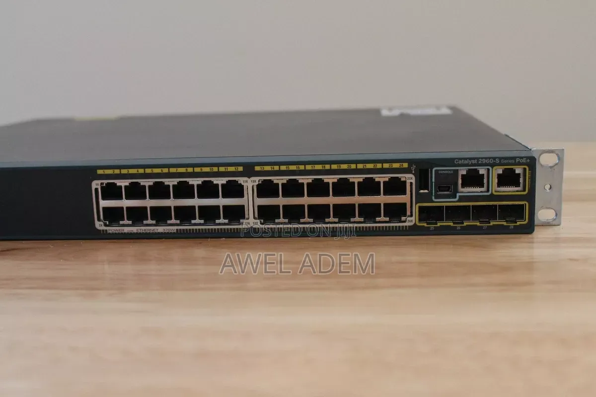 Cisco Catalyst WS-C2960S-24PS-L 24-Port PoE+ 1G Uplink Ethernet Switch