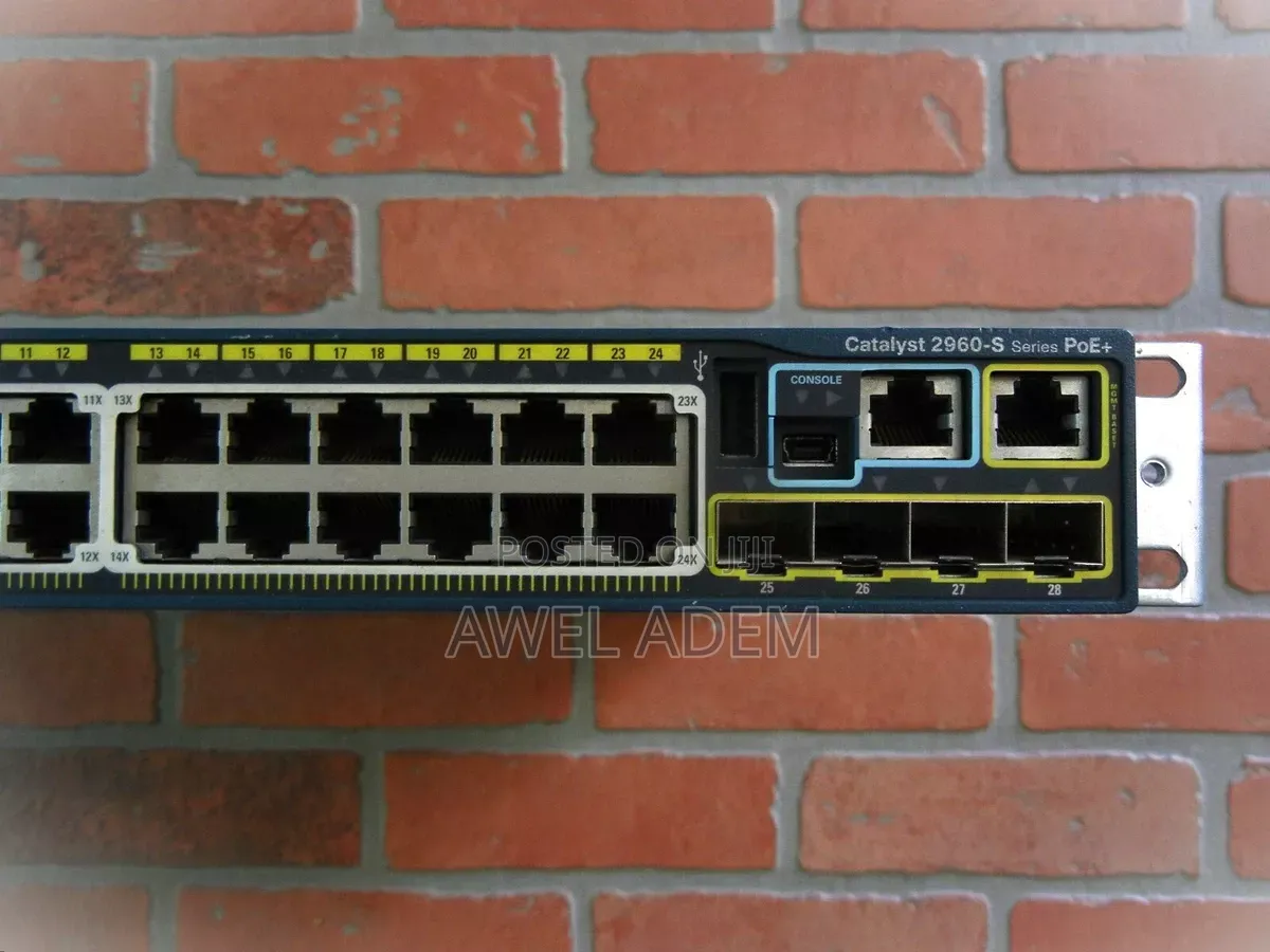 Cisco Catalyst WS-C2960S-24PS-L 24-Port PoE+ 1G Uplink Ethernet Switch