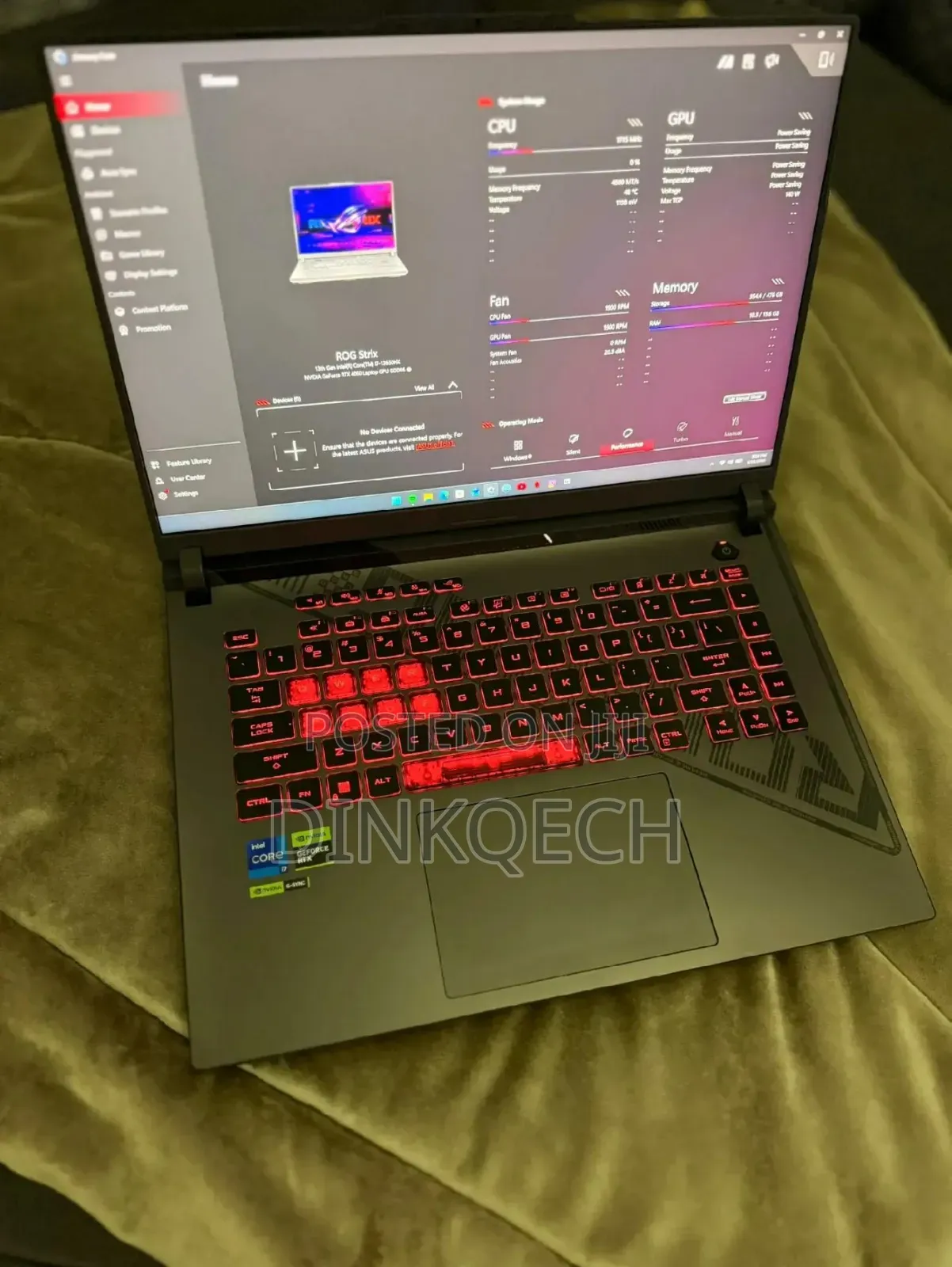 New Laptop Asus ROG Strix G16 16GB Intel Core i7 SSD 1T
