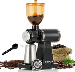 Coffe Grinder Powerfull Flat Burr ሁዋንዩ ለስራ እና ለቤት አገልግሎት የቡና መፍጫ