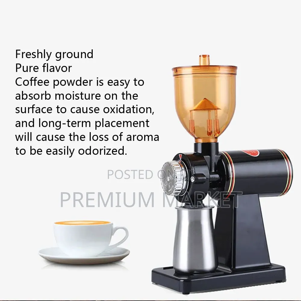 Coffe Grinder Powerfull Flat Burr ሁዋንዩ ለስራ እና ለቤት አገልግሎት የቡና መፍጫ