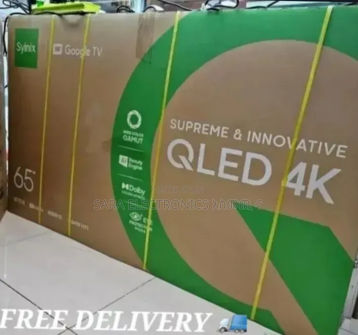 ◈SYINIX 65" Qled 4k Smart New 2026 ◈ Free Delivery ◈10-Year Warranty