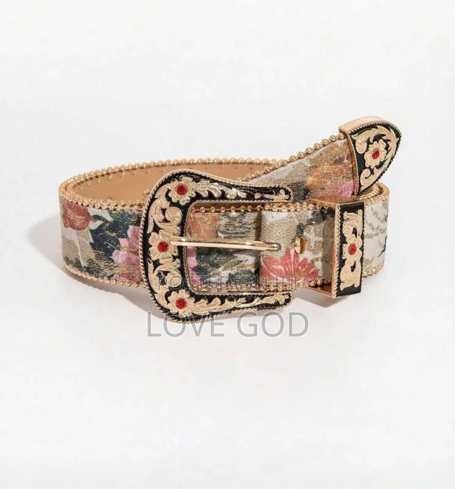 Women’s Western Floral Tapestry Belt 
