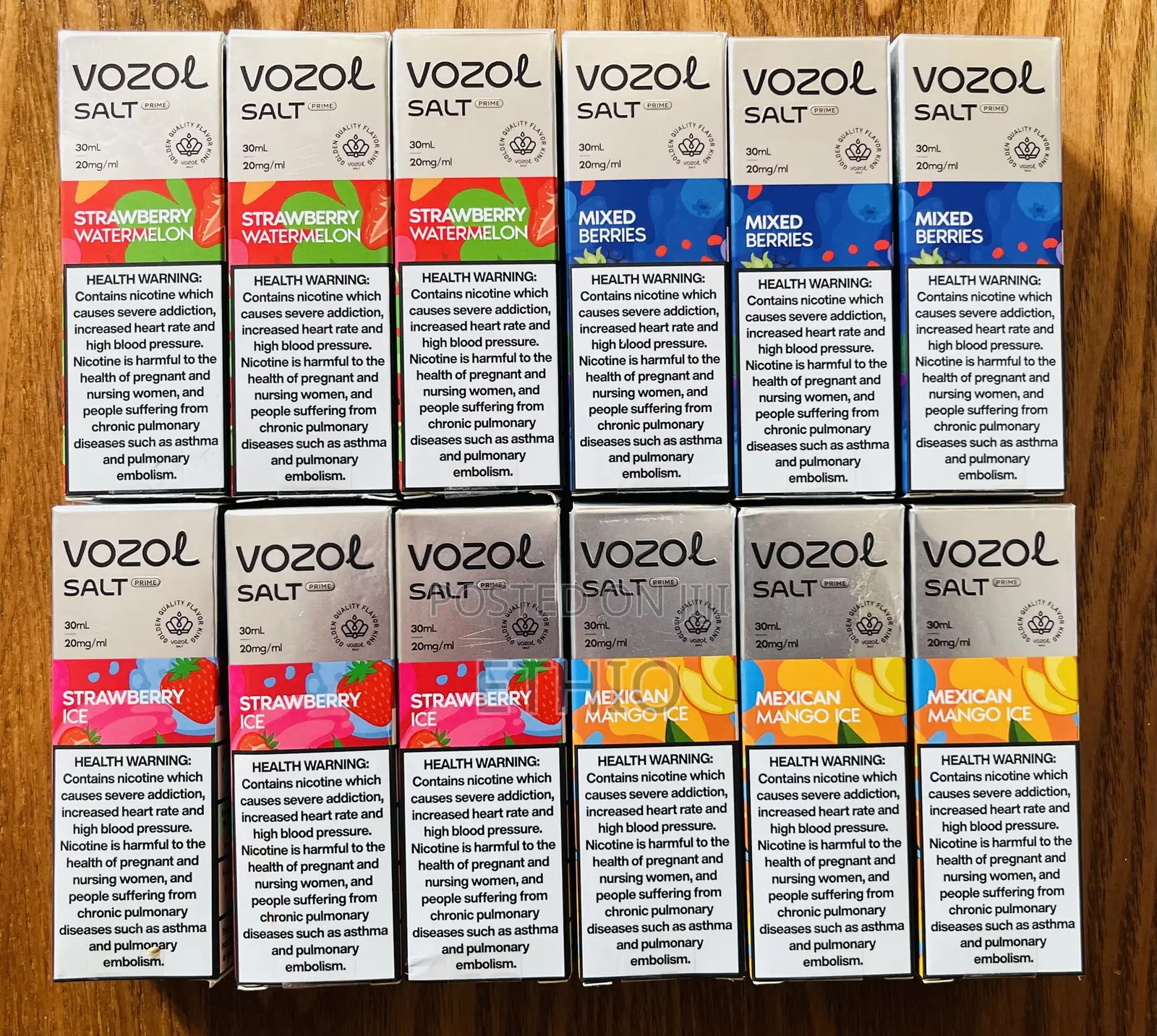 Vozol Salt E-Liquid Oil Available Multiple Flavor