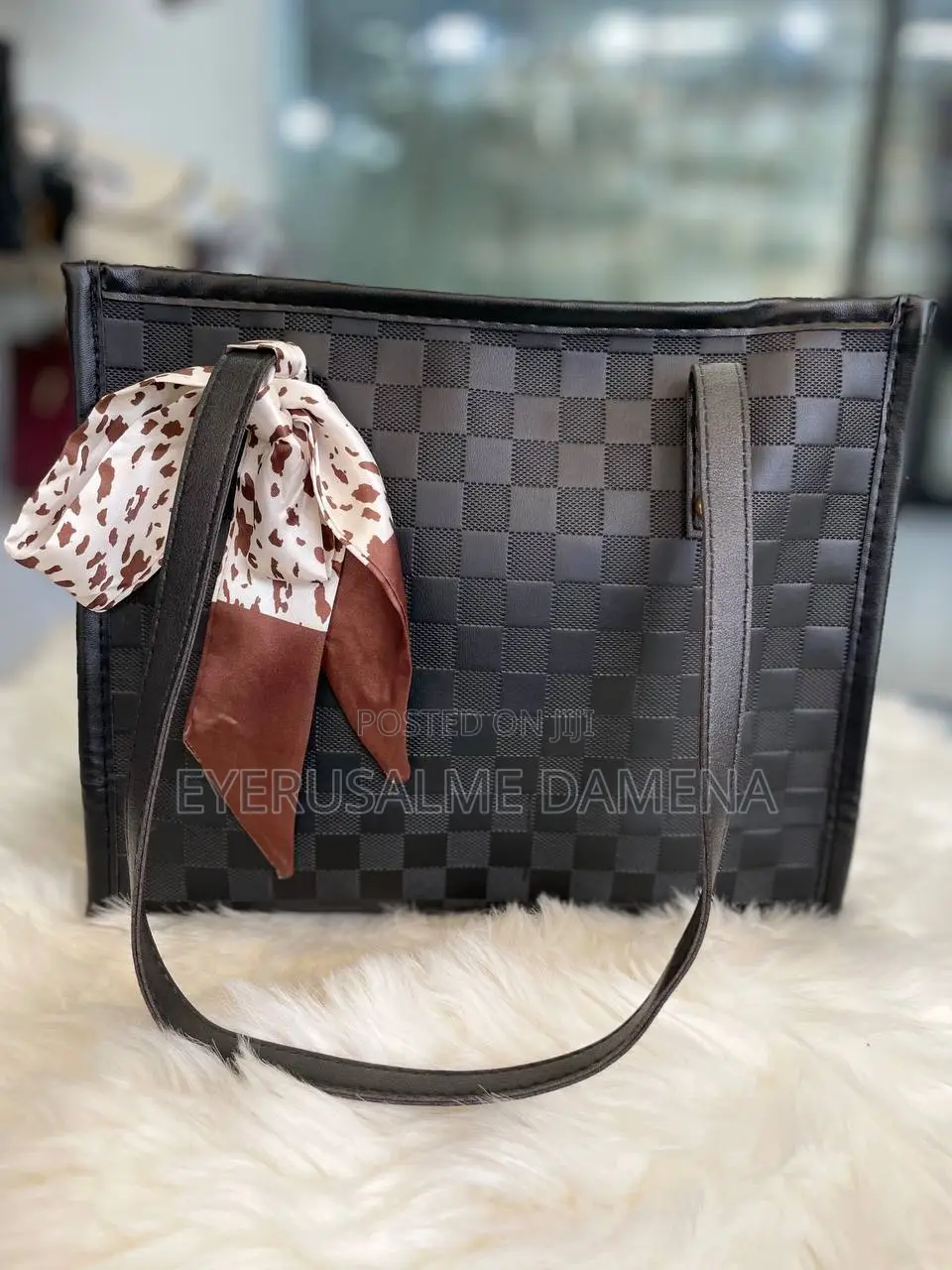 Square Check Hand Bag