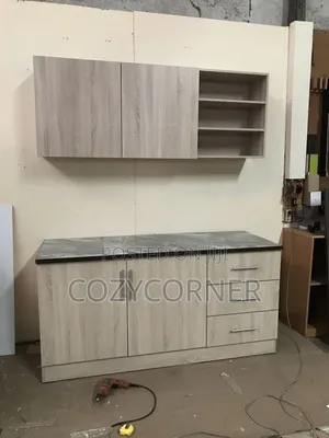 Space Saving Laminated 1.60 Meter Kitchen Cabinet. ኪችን ካቢኔት