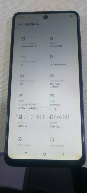 Infinix Smart 8 Plus 128 GB Black