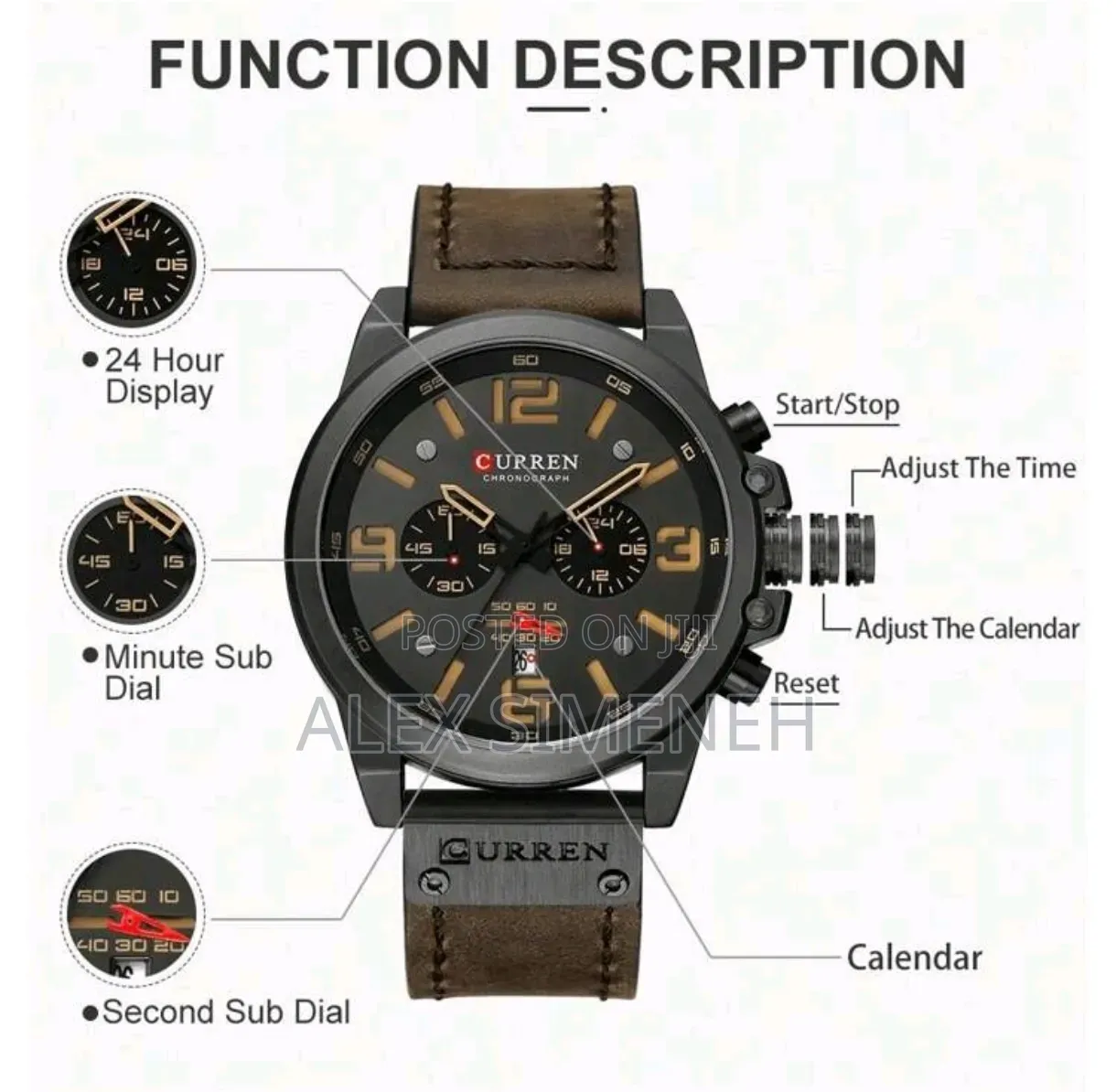 CURREN Men's Waterproof Watch ፀዴ ሰዓት