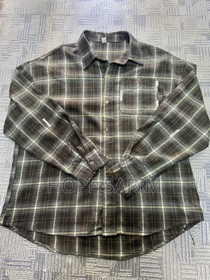 Vintage Distressed Plaid Flannel Shirt -